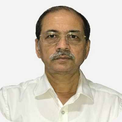 Portrait photo of Dr Hemant Patankar, middle-aged man with mustache and short hair